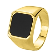 Gold plated herenring onyx (1013439)