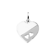 Zilveren hanger graveerplaat hart (1017490)