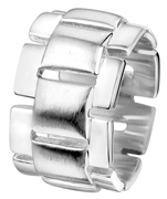 Silver plated herenring schakel (1018003)