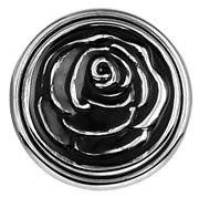Stahl Chunk Rose schwarze Emaille (1018369)