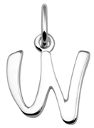 Zilveren  letterhanger W (1018502)