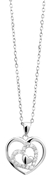 Halskette, 925 Silber, mit Herzanhänger, Zirkonia (1018880)