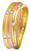 Vergoldetes Vintage-Set 3 Ringe mit Zirkonia (1019280)