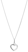 Halskette, 925 Silber, Herz, Zirkonia (1020010)