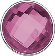 Stalen drukknoop kristal roze (1020256)