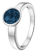 Zilveren ring met montana kristal (1020839)