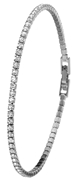 Eve - rhodiniertes Armband mit einreihigem Kristall (1021092)