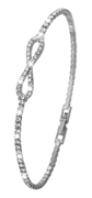Eve rhodiniertes Armband Infinity mit Kristall (1022460)