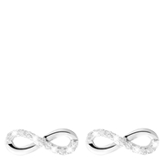 Silberne Infinity-Ohrringe mit Zirkonia (1022481)