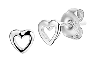 Zilveren oorbellen hartjes (1022493)