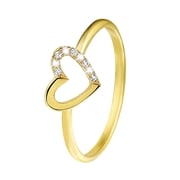 Eve  - vergoldeter Ring, Herz mit Zirkonia (1022572)