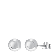 Zilverplated oorbellen bal (1037323)