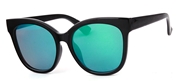 Schwarze Montini-Sonnenbrille mit blaugrünen Gläsern (1044467)