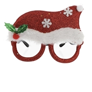 Grappige Kerstbril in de vorm van Kerstmuts (1053488)
