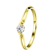 14 karaat geelgouden ring lab grown diamant 0,20ct (1056719)