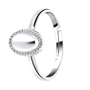 Silberfarbener Bijoux-Ring mit Medaillon (1056767)