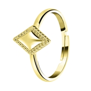Goldfarbener Byoux Ring mit Raute (1056770)