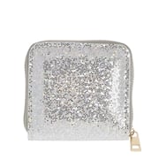 Zilverkleurige portemonnee met glitter (1057102)