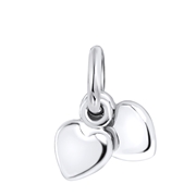 Zilveren hanger 2 harten (1057186)
