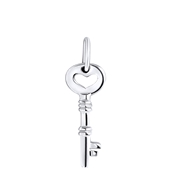 Zilveren hanger sleutel/hart (1057189)