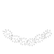 Silberfarbener Haarschmuck mit Glasperlen (1057291)