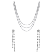 Zilverkleurig bijoux setje met gratis doosje (1057627)