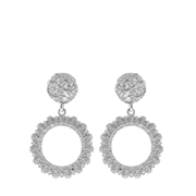 Zilverkleurige bijoux statement oorbellen (1057780)