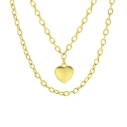 Goudkleurige bijoux kettingen met hanger hart (1057802)