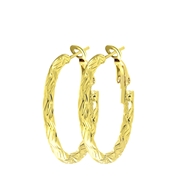 Goudkleurige bijoux oorringen facet (1058005)