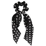 Zwart scrunchie polkadot met sjaaltje (1058347)