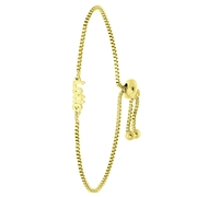 Stalen naamarmband gold minimalistisch (1058475)