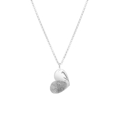 Halskette, 925 Silber, Herz, Fingerabdruck & Gravur (1058485)