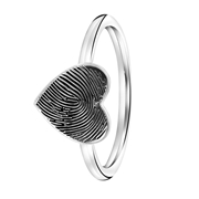 Zilveren ring hart met vingerafdruk (1058495)