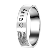 Ring, 925 Silber, Fingerabdruck & Gravur (1058506)