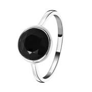 Zilveren ring Gemstone black onyx (1058613)