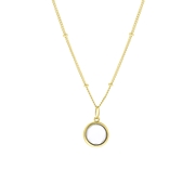 Zilveren ketting&hanger gold Gemstone moonstone (1058644)