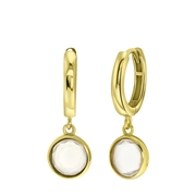 Zilveren oorbellen gold Gemstone moonstone (1058656)