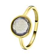 Ring aus 925 Silber, Gold, Edelstein Labradorit (1058660)