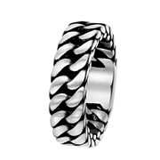 Ring, Edelstahl, Kettenglied, matt, 6 mm (1058724)
