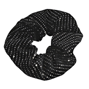 Velvet scrunchie zwart met glitter (1058757)