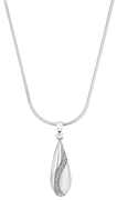 Zilveren ketting&hanger mat/glans zirkonia (1059000)