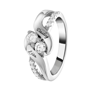 Zilveren ring gravering zirkonia (1059060)