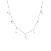 Choker-Namenskette, 925 Silber, Buchstabenanhänger (1059069)