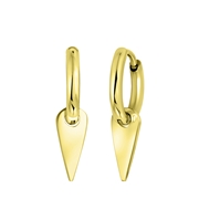 Ohrringe, Edelstahl, vergoldet, mit Anhänger, Dreieck (1059600)