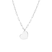 Gerecycleerd zilveren ketting met hanger hart (1060051)