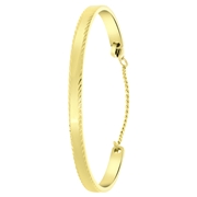 Stalen armband bangle gold bewerkt graveerbaar (1060182)