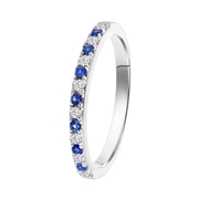 Ring, 925 Silber, mit Zirkonia in Weiß und Blau (1060358)