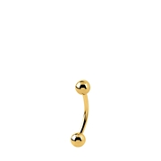 Stalen micro barbell piercing gold bol (1060451)