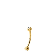 Stalen micro barbell piercing gold kristal (1060453)