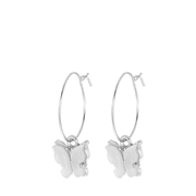 Zilverkleurige bijoux oorbellen met vlinder (1060570)